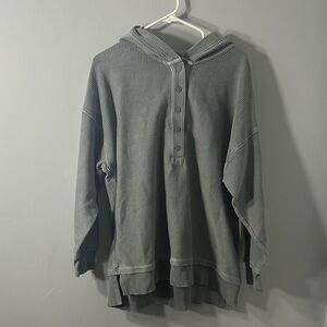 Aerie Green Button Sweater